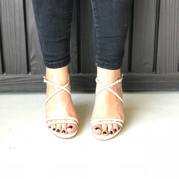 Blush Nude Strappy Evening Elegant Heel Sandal - Picture 4 of 5
